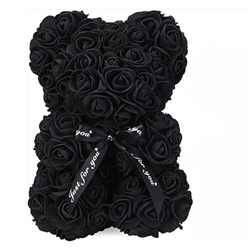 FromTheHearts new Artificial Flower Eternal Rose Teddy Bear for Mom Mother's Day Birthday Valentine's Day Anniversary Gifts & Decorations